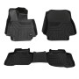 [US Warehouse] 3 PCS Floor Mat Black Rubber ALL Weather Liner for Toyota Tundra CrewMax / RAV4